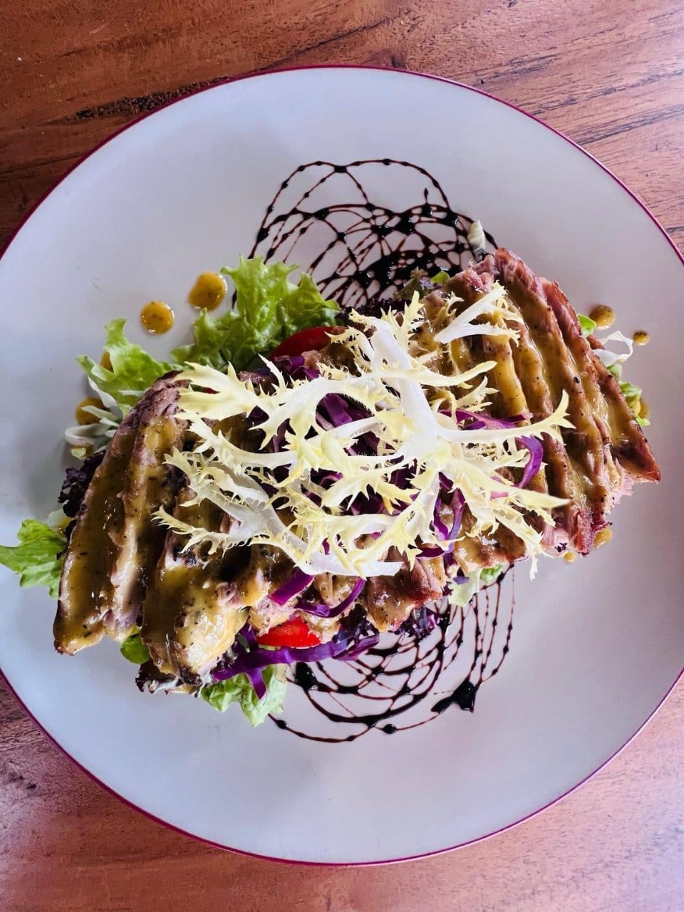 Organic sourdough sandwich with yellowfin tuna at               Slavic Roots Cafe in Berawa, Canggu, Bali
