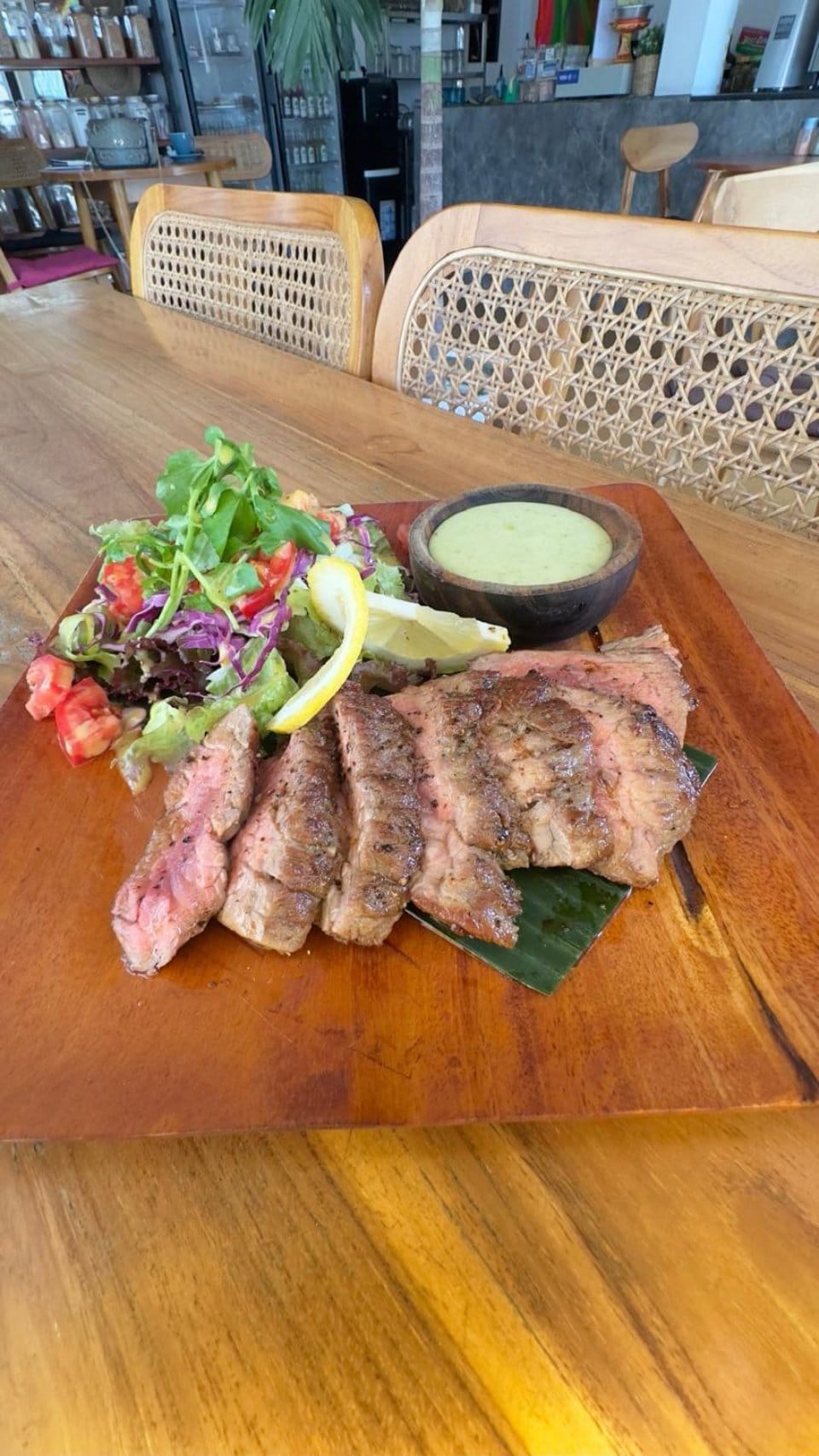 Wagyu steak at Slavic Roots Cafe & Eatery in Berawa, Canggu, Bali